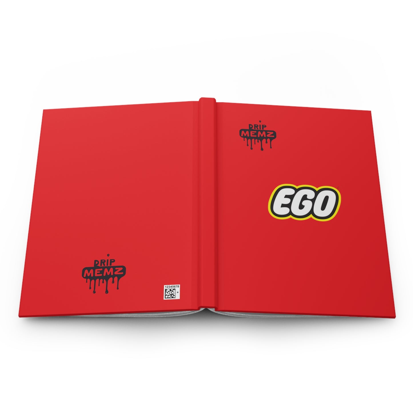 EGO Hardcover Journal — Bold Red Matte Notebook for Self-Reflection & Creative Notes