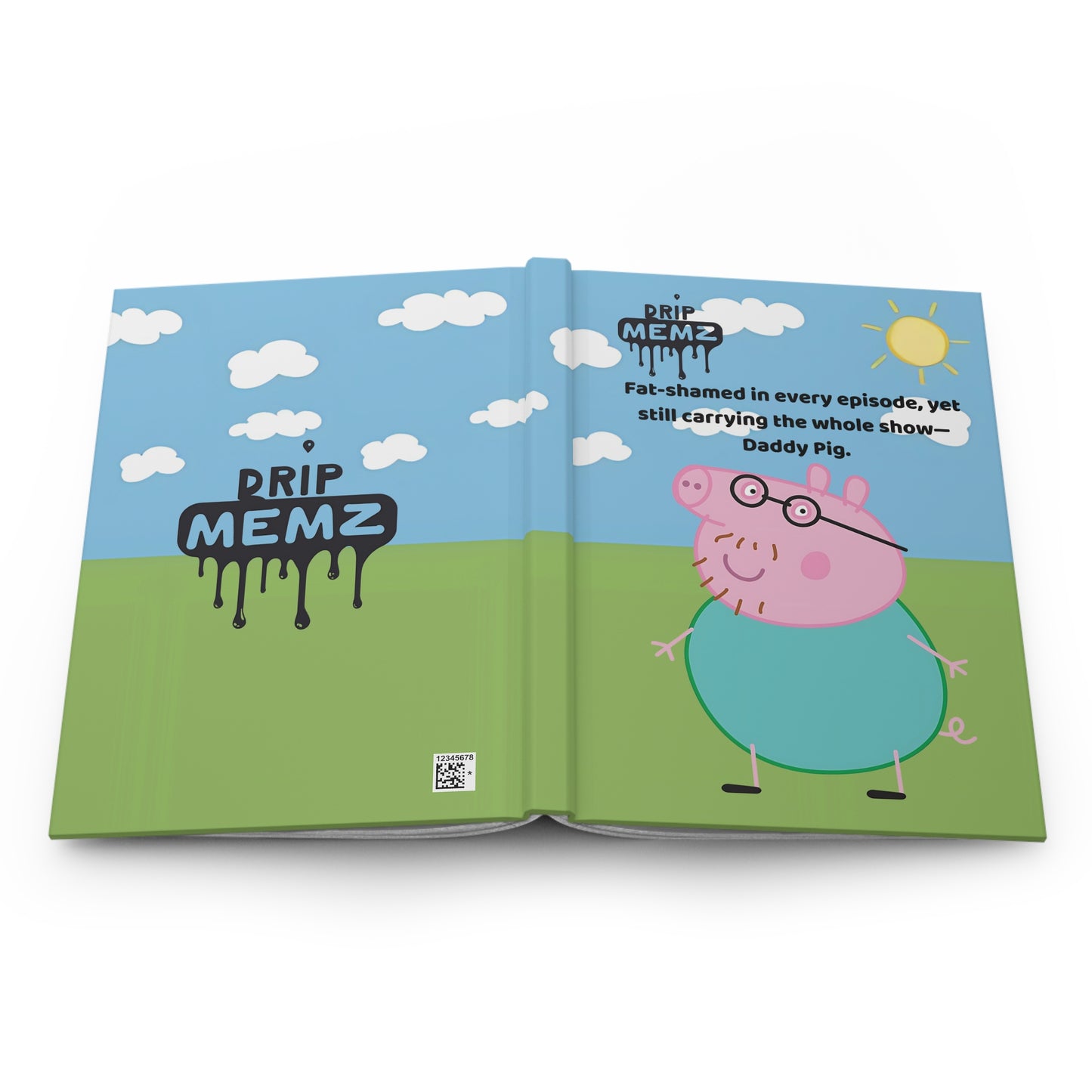 Daddy Pig Fat Shamed Notebook - Hardcover Journal Matte