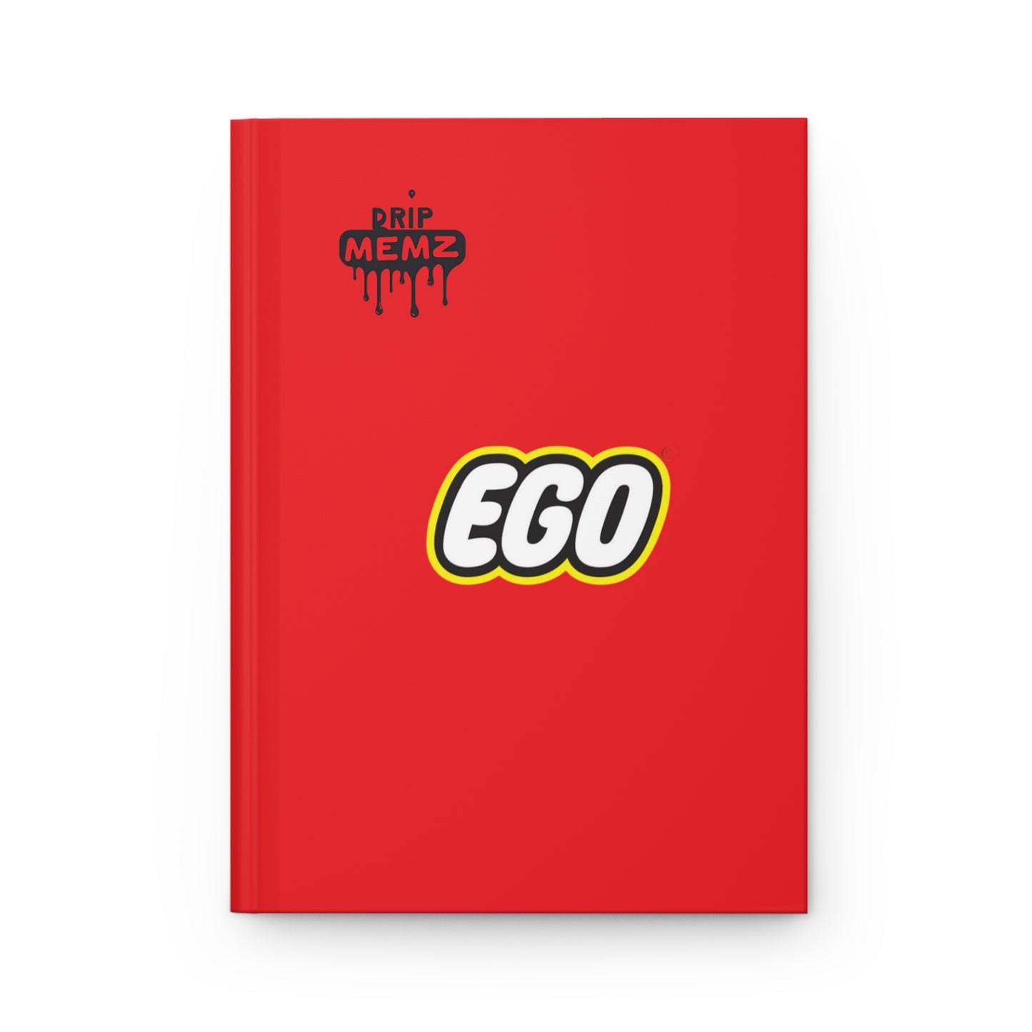 EGO Hardcover Journal — Bold Red Matte Notebook for Self-Reflection & Creative Notes