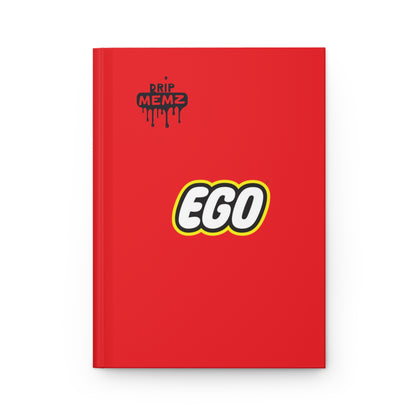EGO Hardcover Journal — Bold Red Matte Notebook for Self-Reflection & Creative Notes