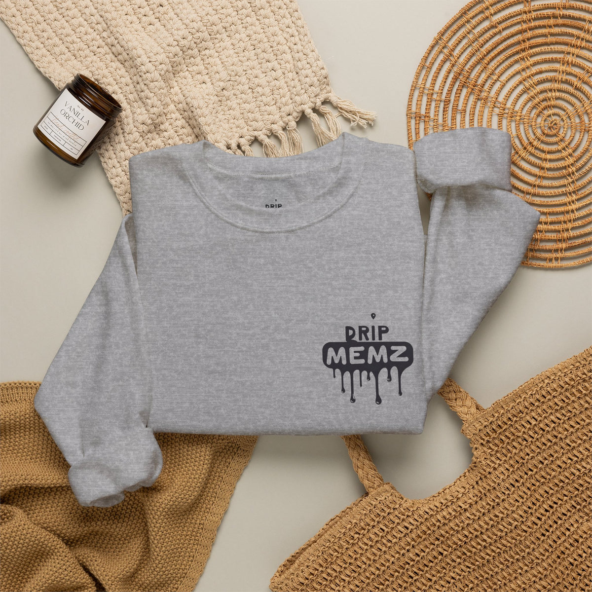 Drip Memz “ESSENTIALS — FEAR OF JOB” Signature Crewneck Sweatshirt | Premium Unisex Pullover