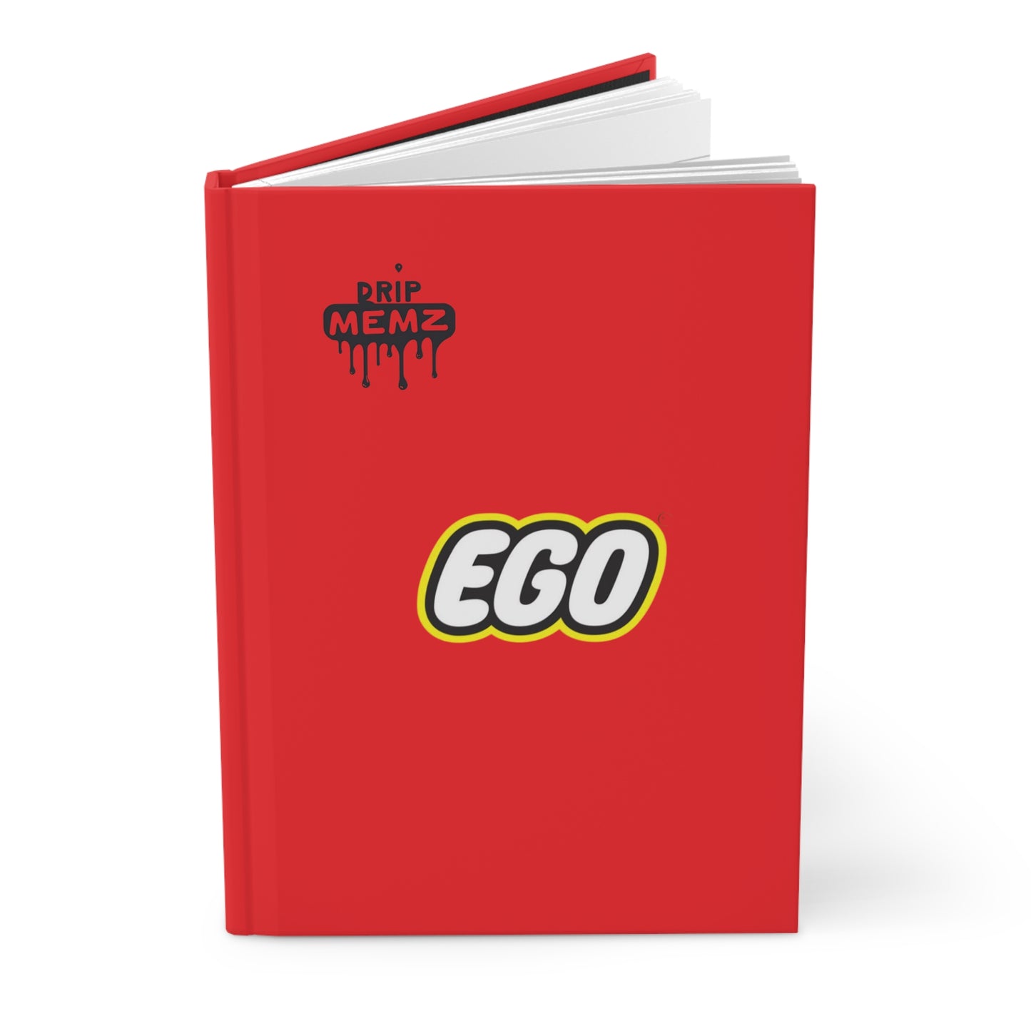 EGO Hardcover Journal — Bold Red Matte Notebook for Self-Reflection & Creative Notes