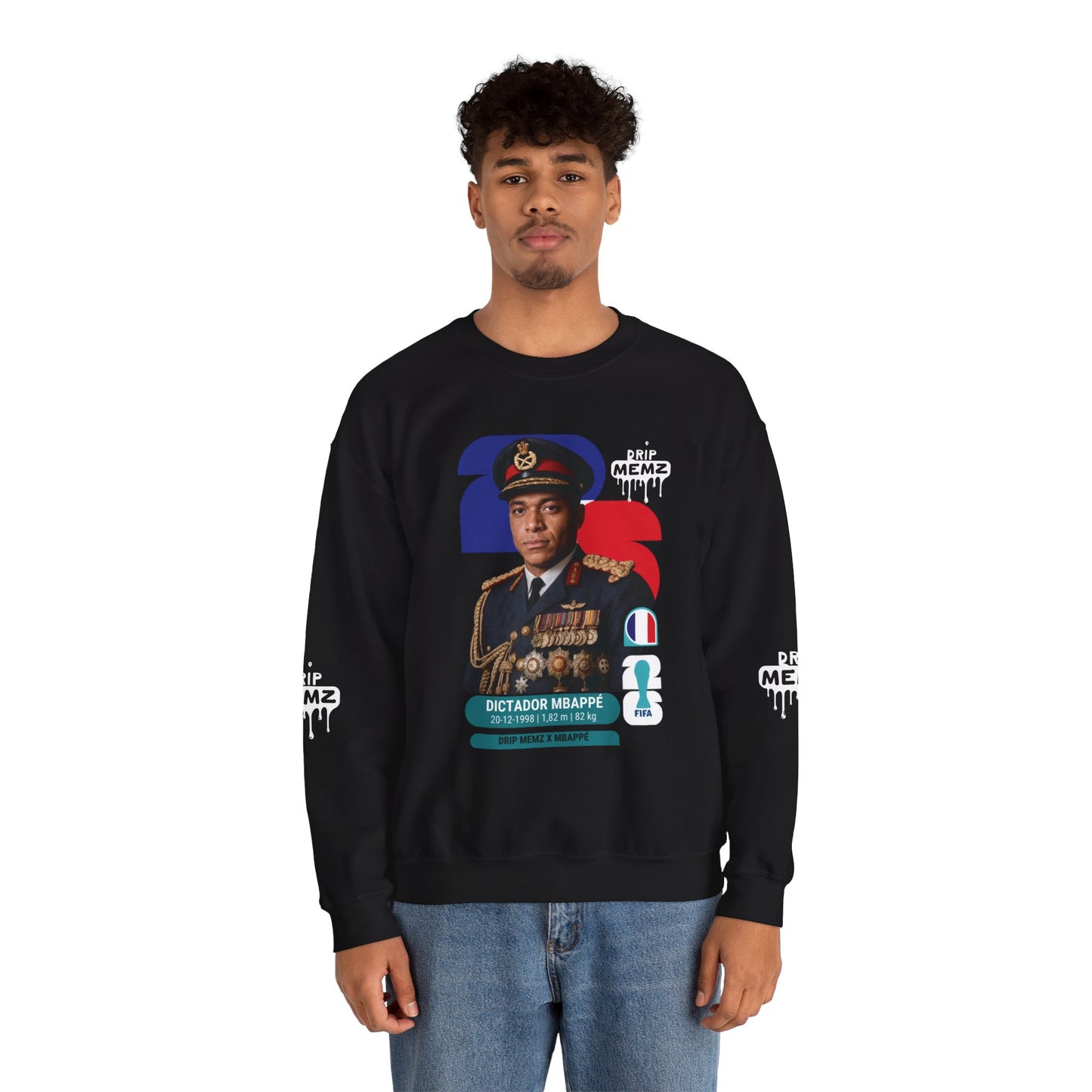 “Dictador Mbappé” 2026 Football World Cup Crewneck Sweatshirt — Pop Art Meme Pullover