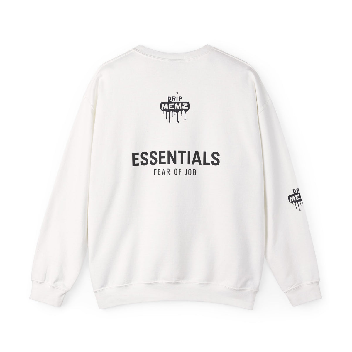 Drip Memz “ESSENTIALS — FEAR OF JOB” Signature Crewneck Sweatshirt | Premium Unisex Pullover