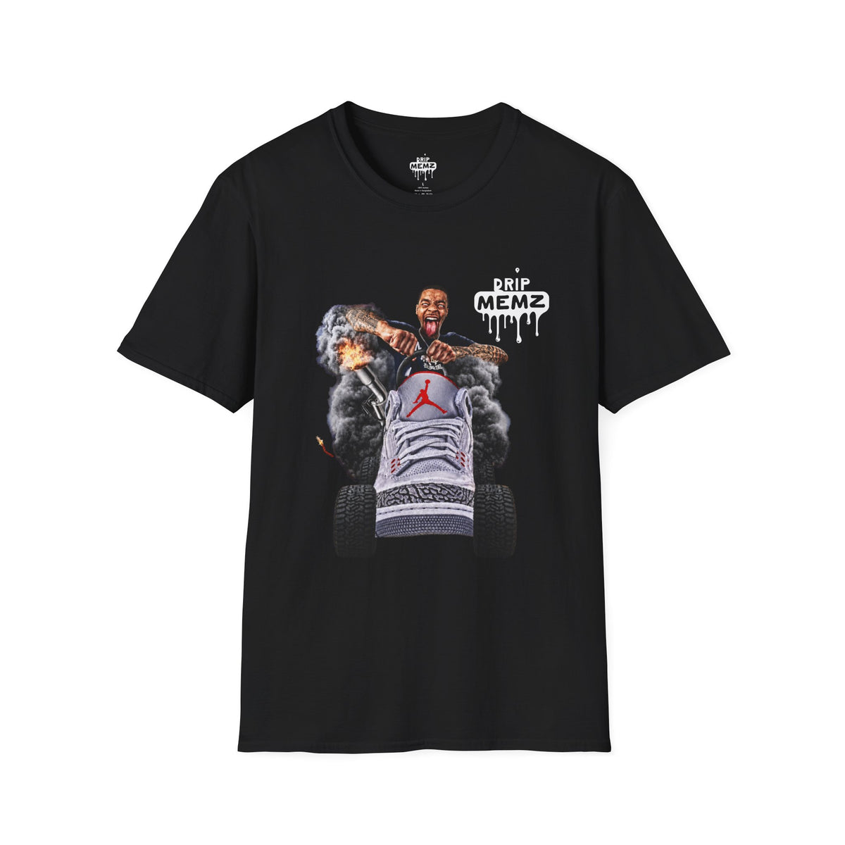 Flight Streamer Meme x Drip Memz T-Shirt — Retro Sneaker Car Graphic Tee