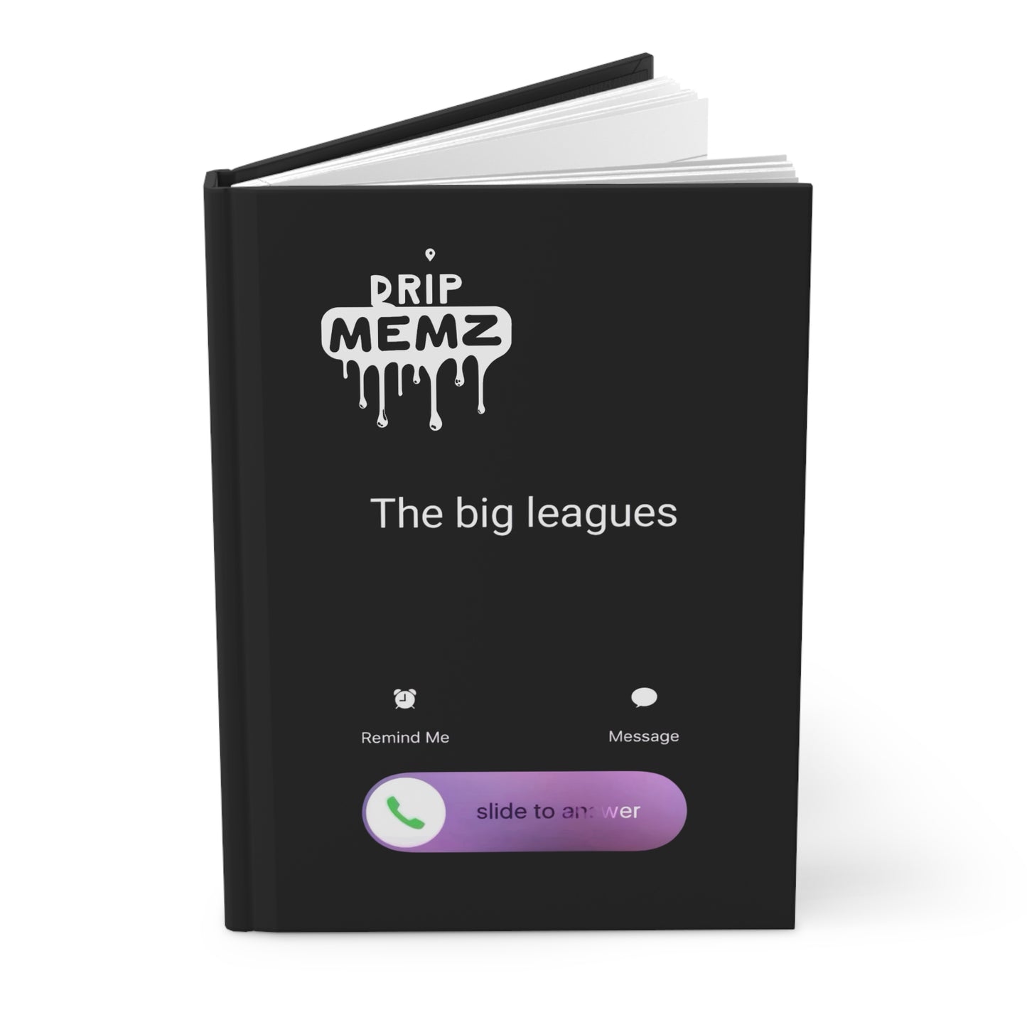 Drip Memz 'The Big Leagues' school notebook  — Matte Black Notebook