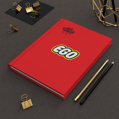 EGO Hardcover Journal — Bold Red Matte Notebook for Self-Reflection & Creative Notes