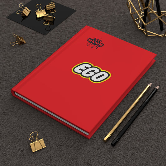 EGO Hardcover Journal — Bold Red Matte Notebook for Self-Reflection & Creative Notes