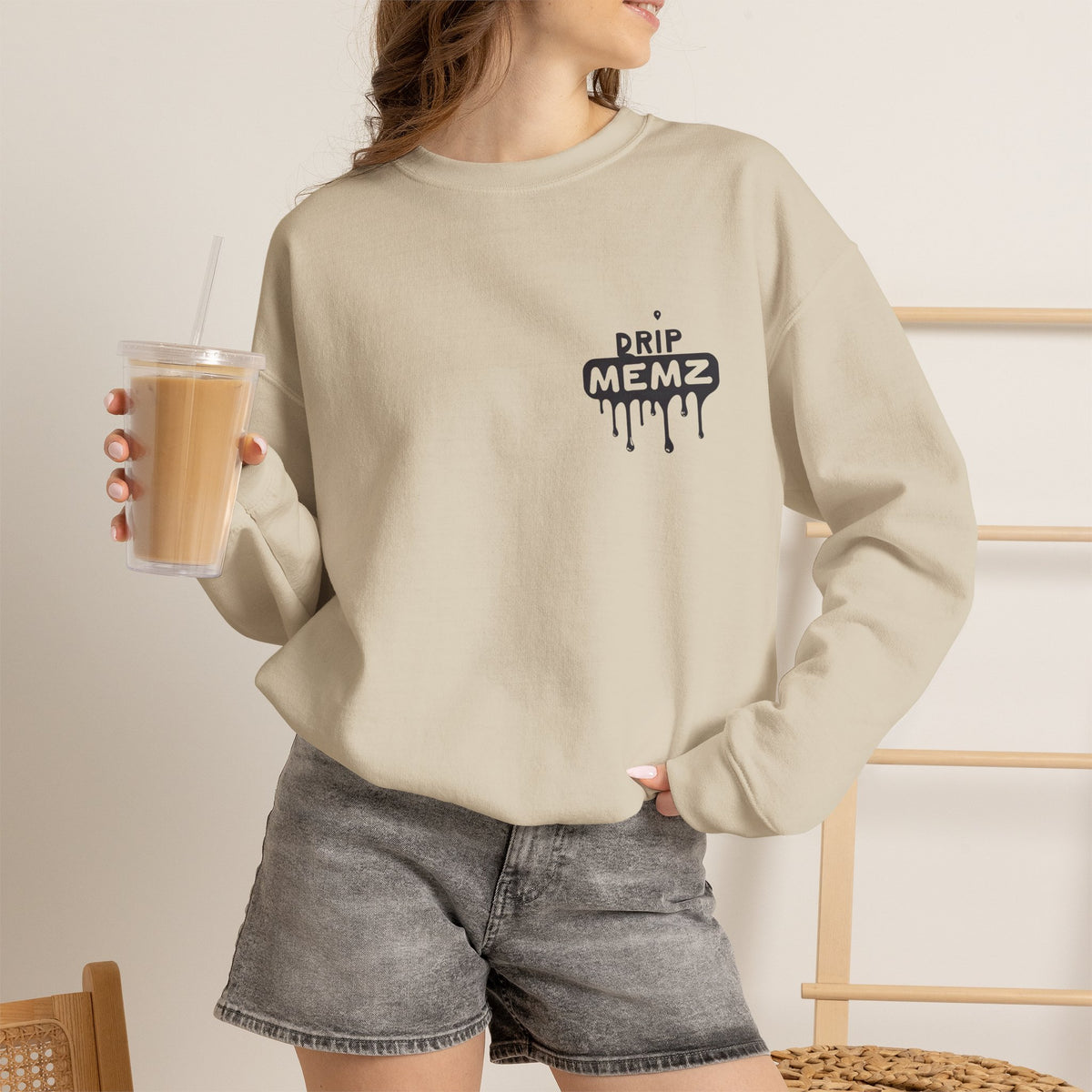 Drip Memz “ESSENTIALS — FEAR OF JOB” Signature Crewneck Sweatshirt | Premium Unisex Pullover