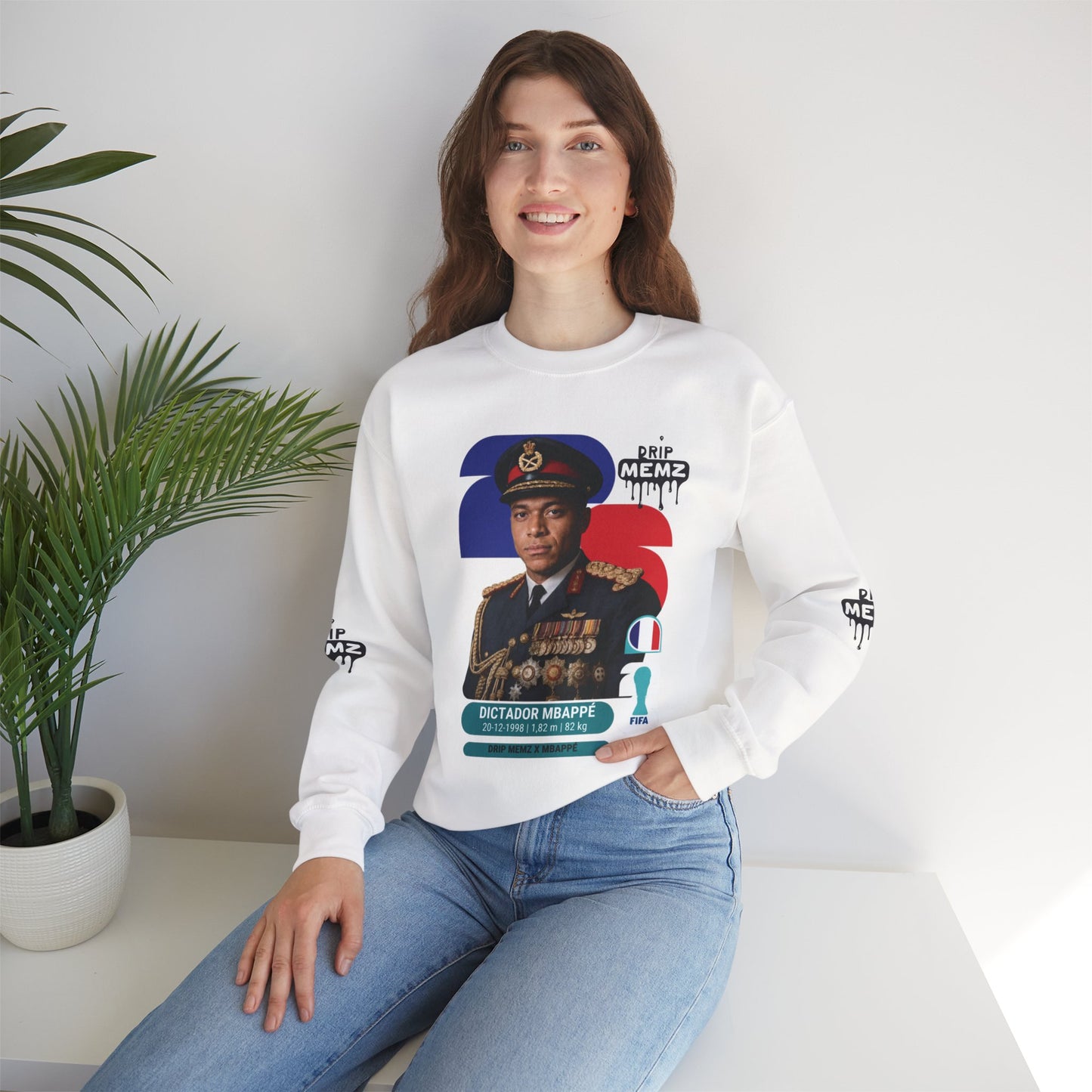 “Dictador Mbappé” 2026 Football World Cup Crewneck Sweatshirt — Pop Art Meme Pullover