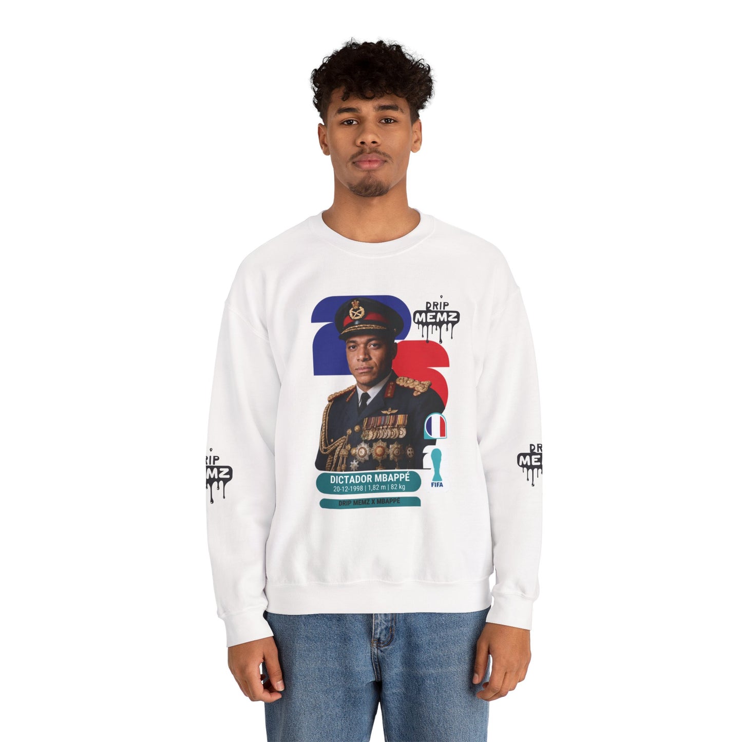 “Dictador Mbappé” 2026 Football World Cup Crewneck Sweatshirt — Pop Art Meme Pullover