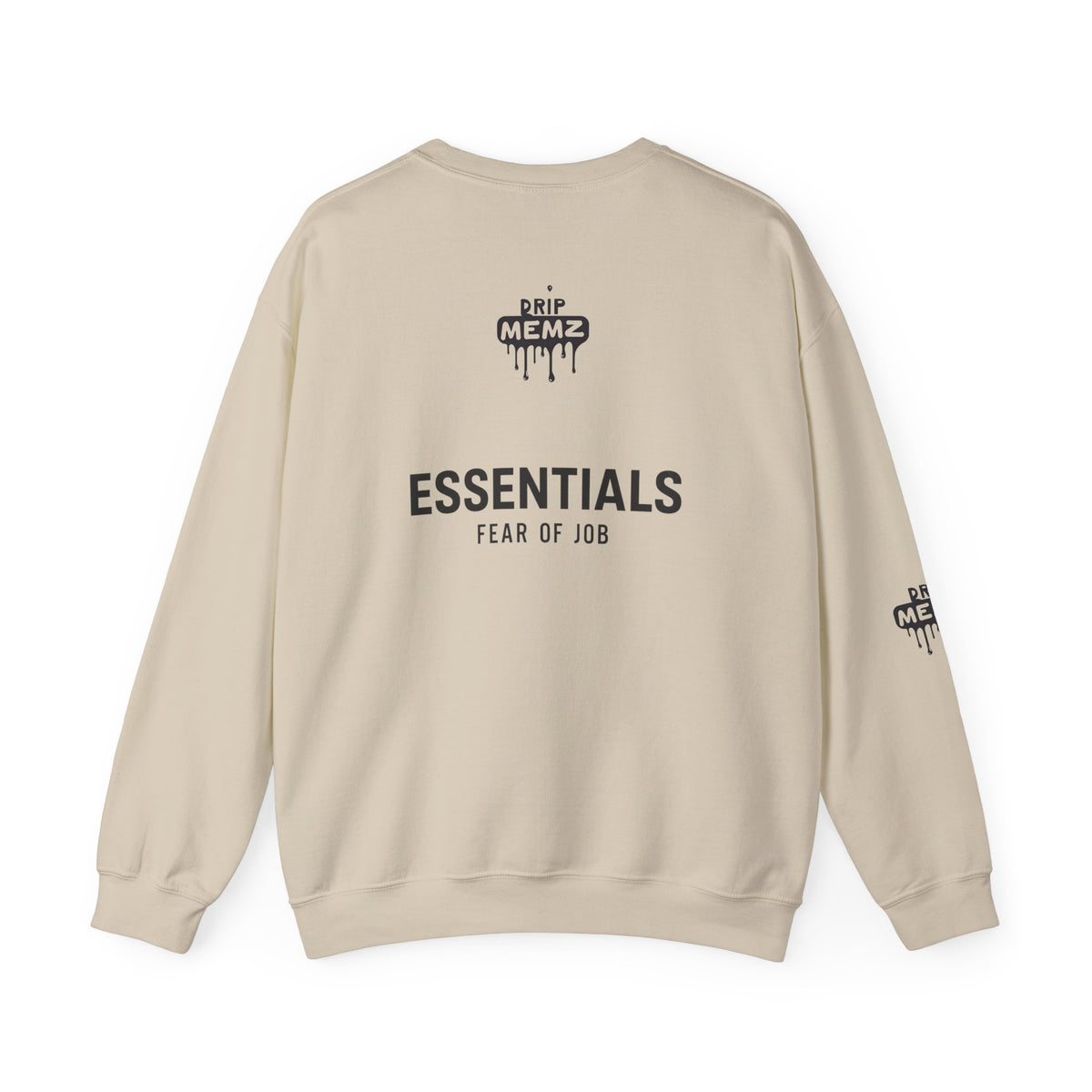 Drip Memz “ESSENTIALS — FEAR OF JOB” Signature Crewneck Sweatshirt | Premium Unisex Pullover