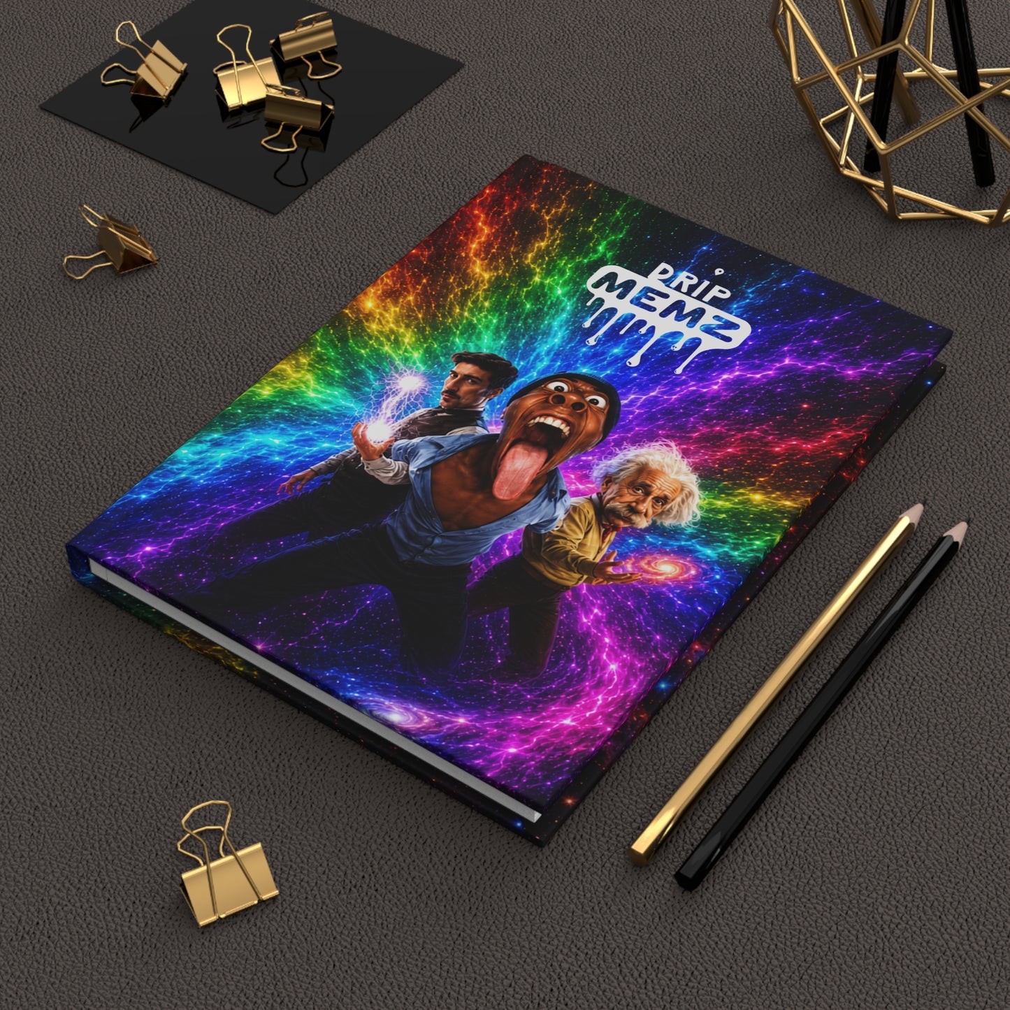 Nikola Tesla And Albert Einstein X Speed X Drip MEMZ school notebook
