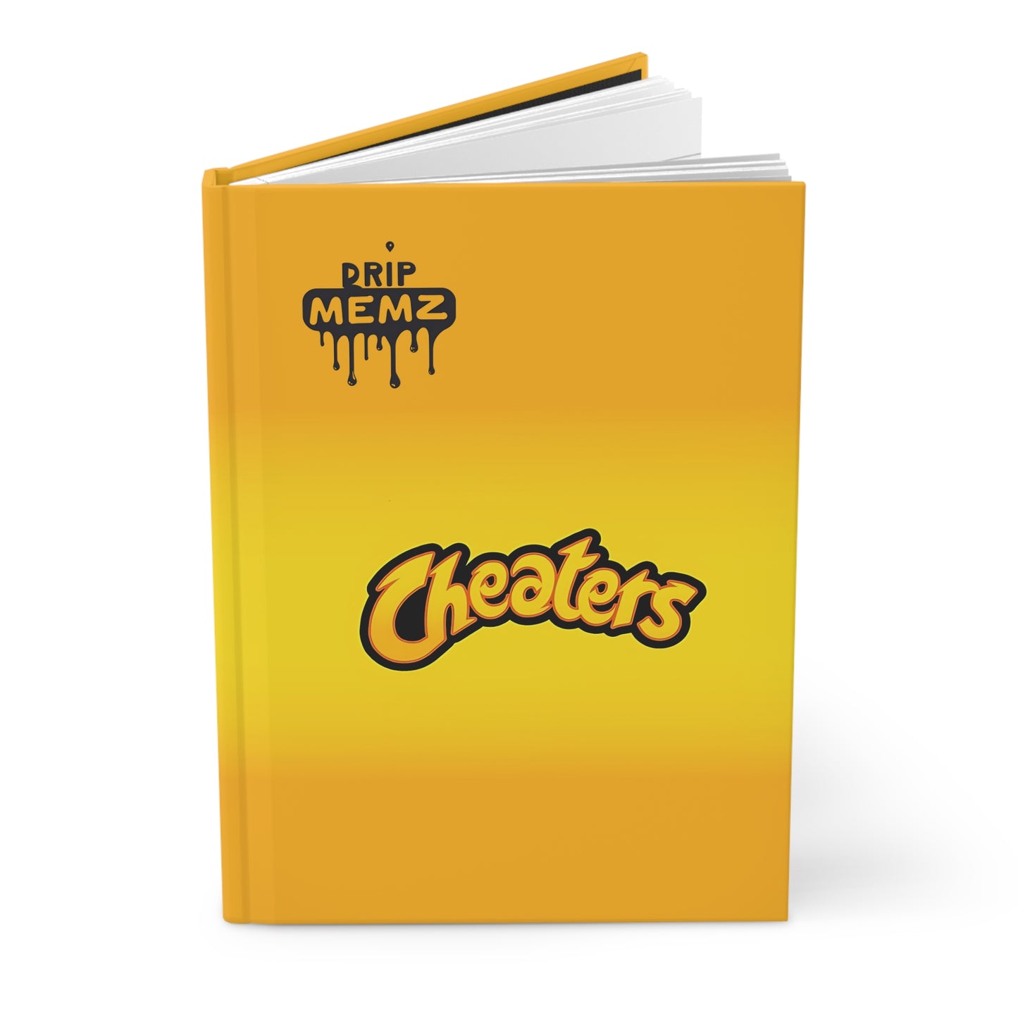 Cheaters Hardcover Journal — Yellow Drip Memz Notebook