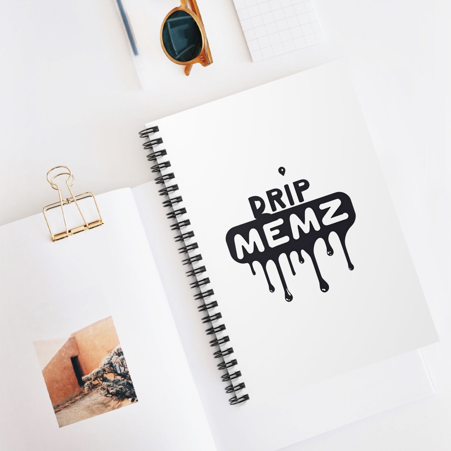 Ruled Line Spiral Notebook - Signature 'DRIP MEMZ'