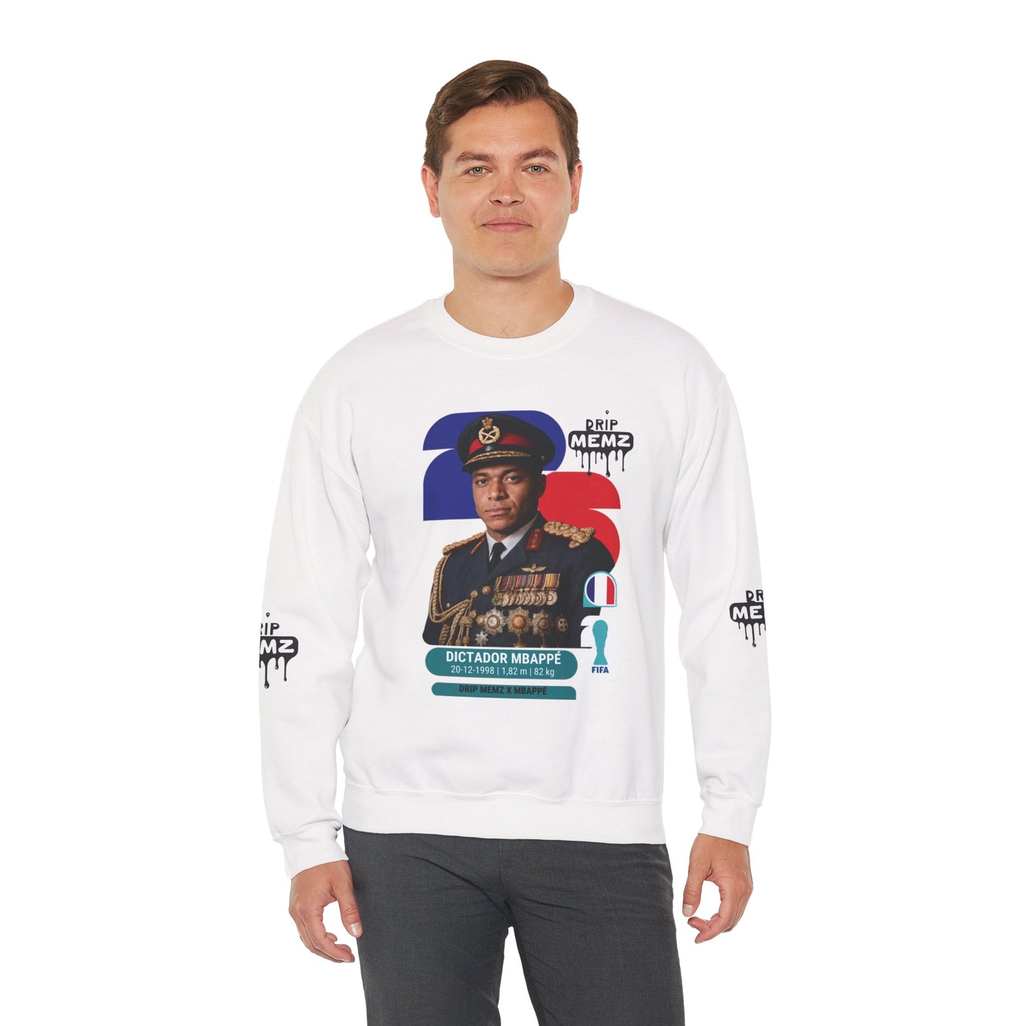 “Dictador Mbappé” 2026 Football World Cup Crewneck Sweatshirt — Pop Art Meme Pullover
