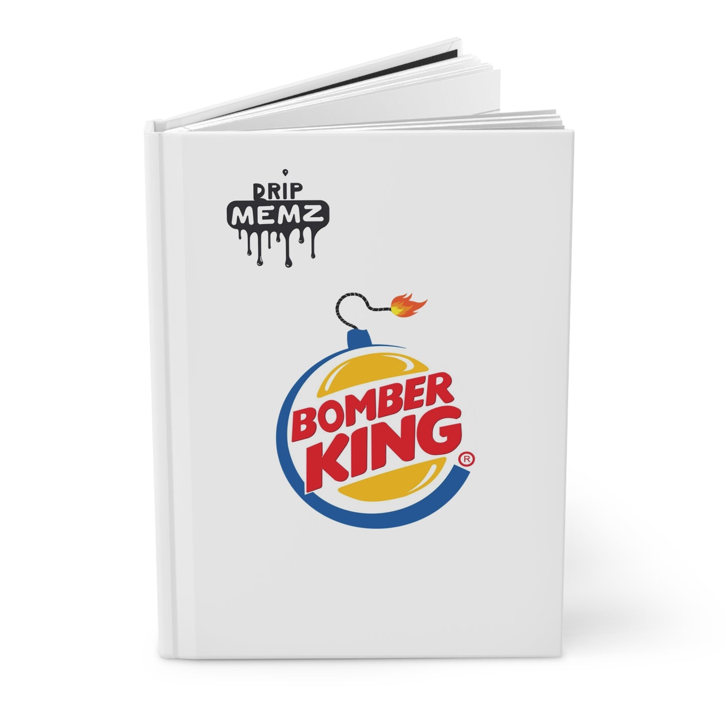 Bomber King Hardcover Journal — Drip Memz Logo Notebook