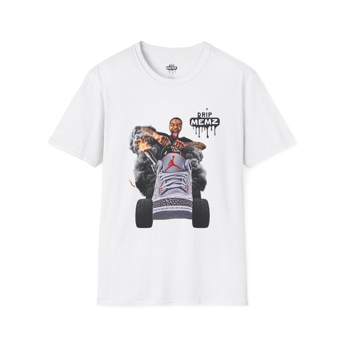 Flight Streamer Meme x Drip Memz T-Shirt — Retro Sneaker Car Graphic Tee