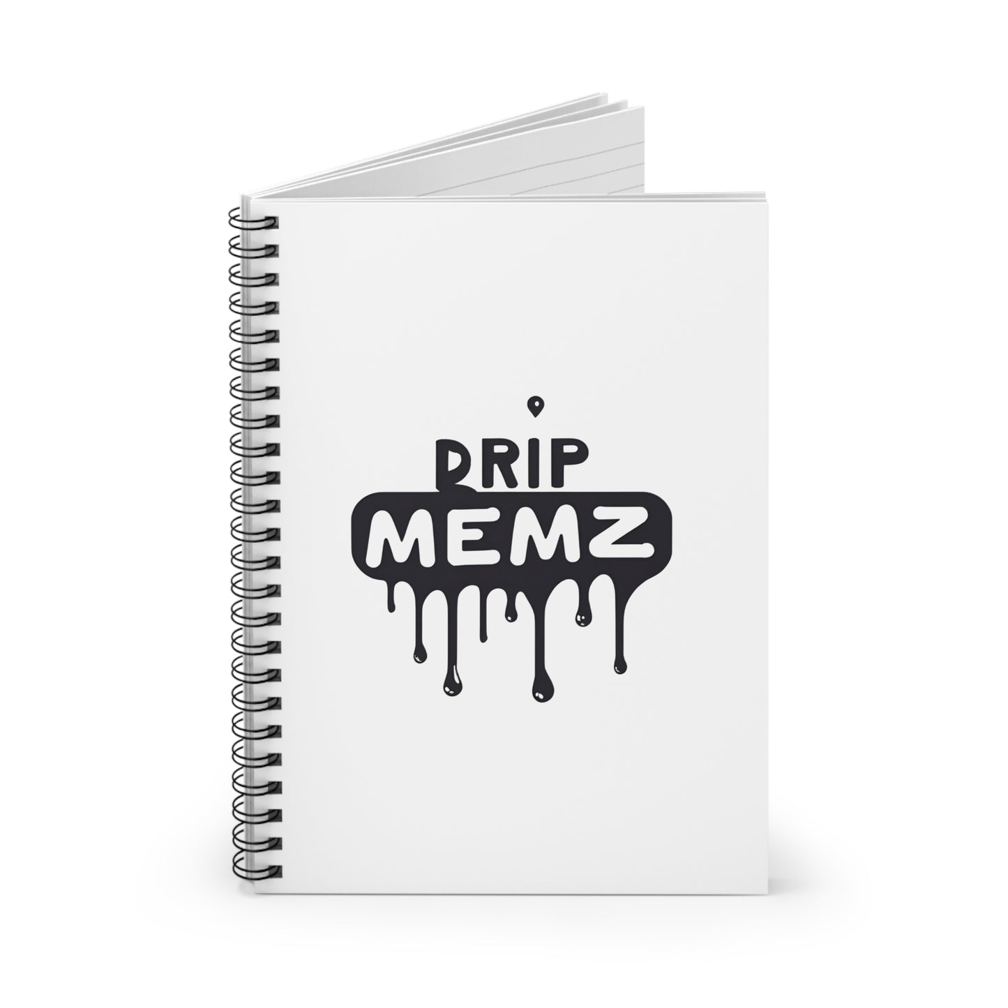 Ruled Line Spiral Notebook - Signature 'DRIP MEMZ'