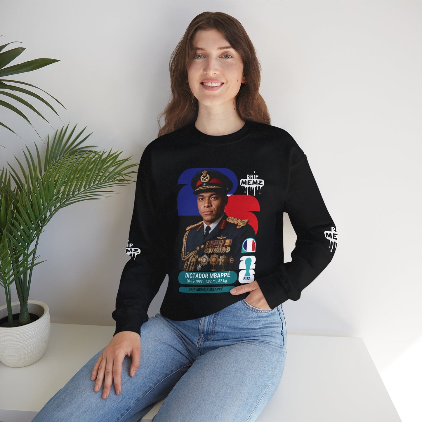 “Dictador Mbappé” 2026 Football World Cup Crewneck Sweatshirt — Pop Art Meme Pullover