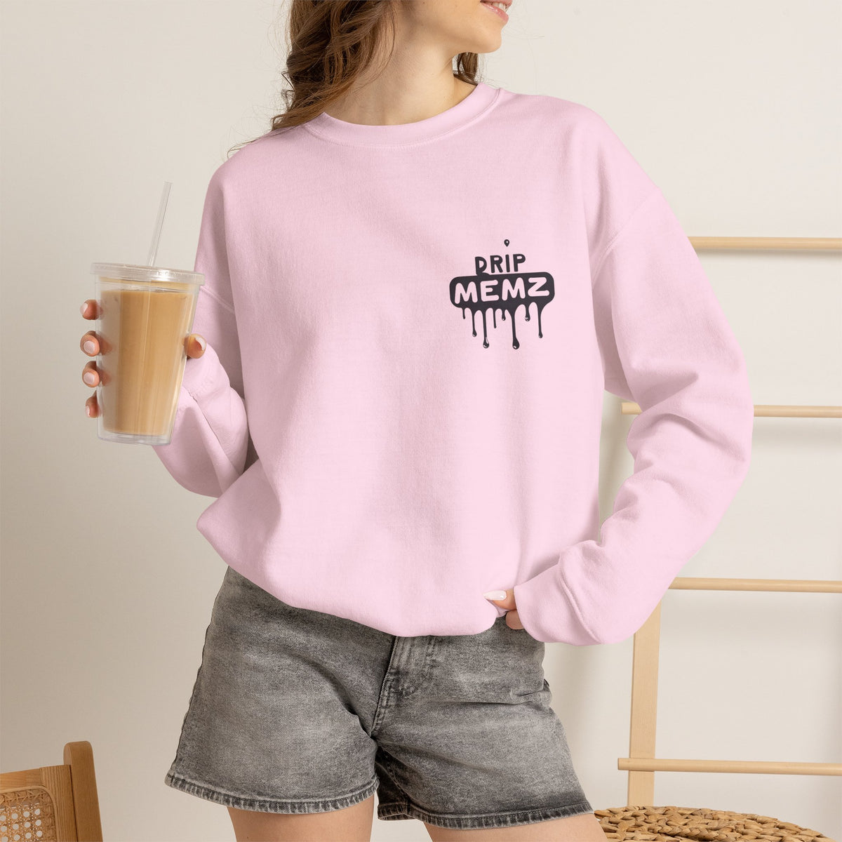 Drip Memz “ESSENTIALS — FEAR OF JOB” Signature Crewneck Sweatshirt | Premium Unisex Pullover
